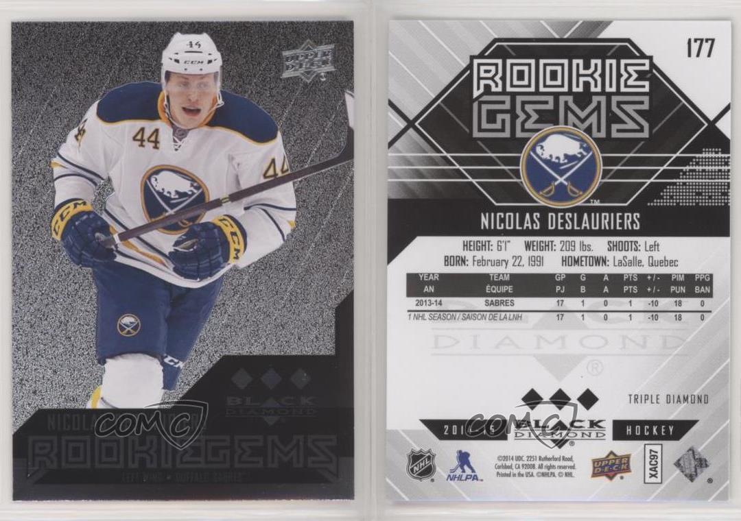 2014-15 Upper Deck Black Diamond Rookie Gems Nicolas Deslauriers #177 Rookie RC
