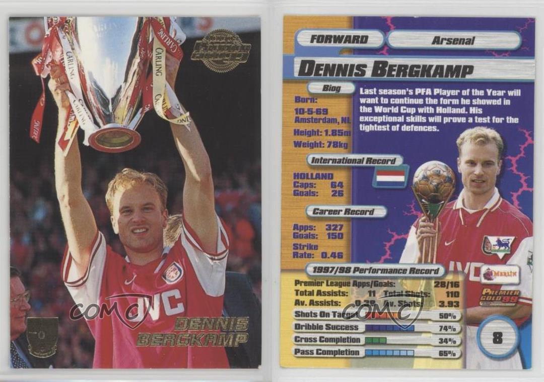 1999 Merlin Premier Gold Dennis Bergkamp 8 Arsenal ベルカンプ　アーセナル