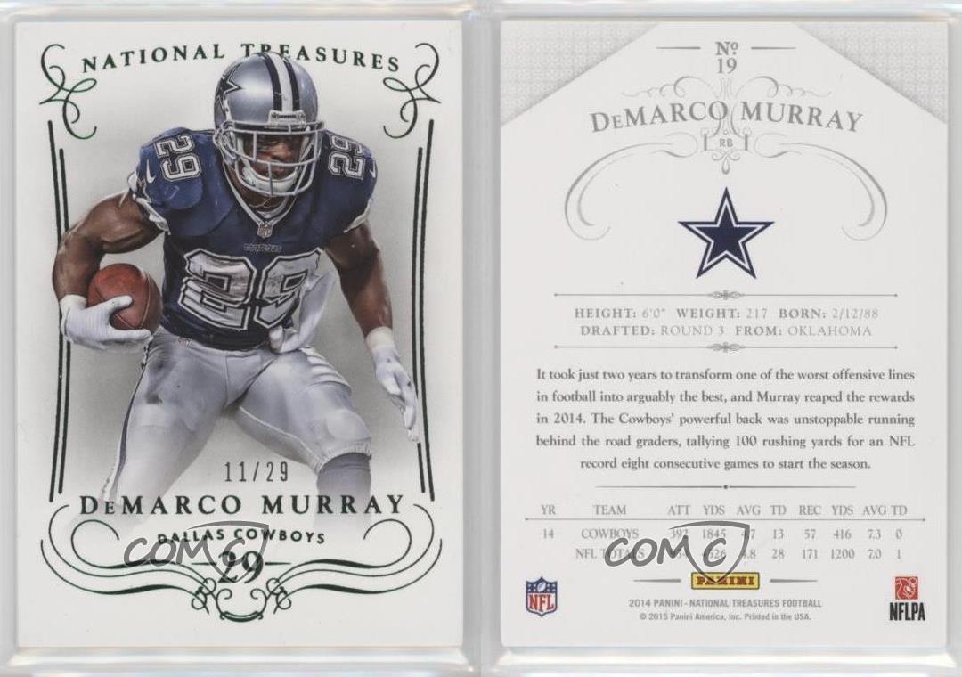 14 年帕尼尼national Treasures 世纪数字 29 Demarco Murray 19 Ebay