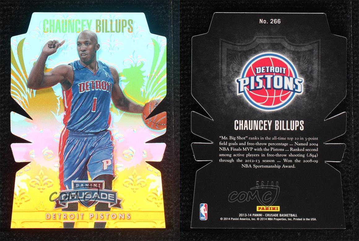 2013-14 Panini Crusade Crusade Orange Die-Cut /99 Chauncey Billups #266 HOF - Picture 4 of 4