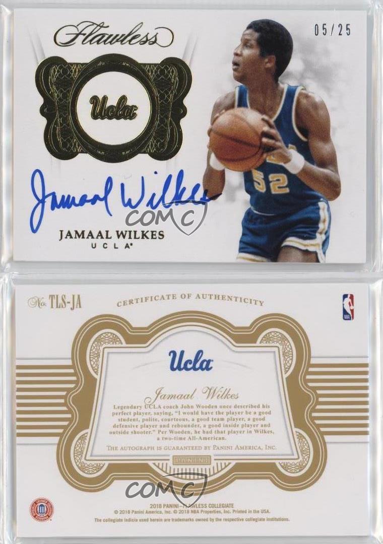2018 Panini Perfetto Collegiale Team Logo Firme /25 Jamaal Wilkes Auto HOF - Foto 3 di 3