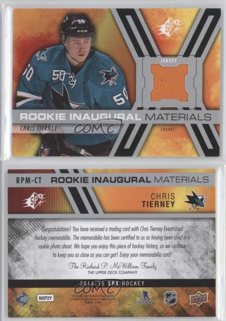 2014-15 SPx Rookie Inaugural Materials Chris Tierney #RPM-CT RC