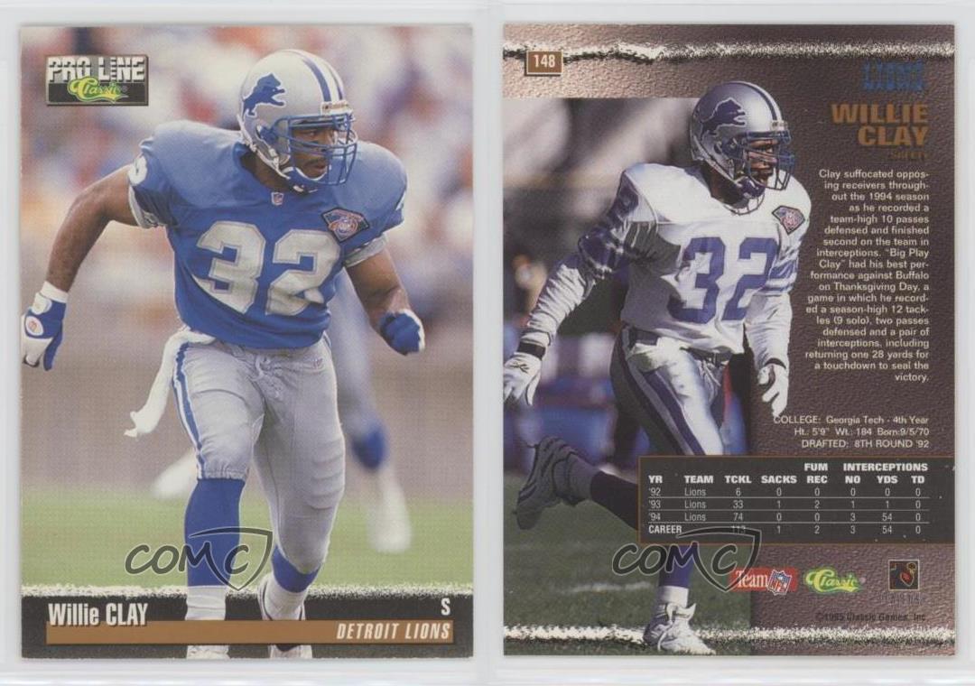 1995 Classic Pro Line Willie Clay #148