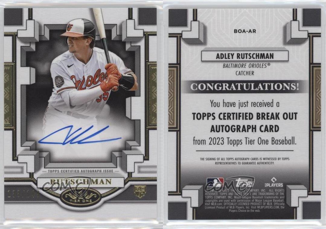 2023 Topps Tier One Break Out Auto /149 Adley Rutschman #BOA 2023 Topps Tier One Break Out Auto /149 Adley Rutschman #BOA
