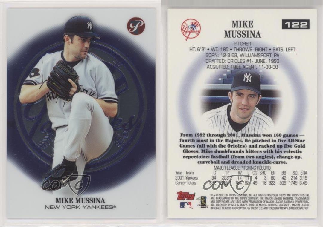 2002 TOPPS PRISTINE PORTIONS MIKE MUSSINA JERSEY,YANKEES at 's Sports  Collectibles Store