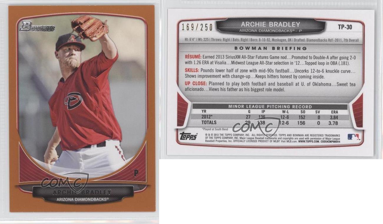 2013 Bowman Draft Top Prospects Orange /250 Archie Bradley #TP-30