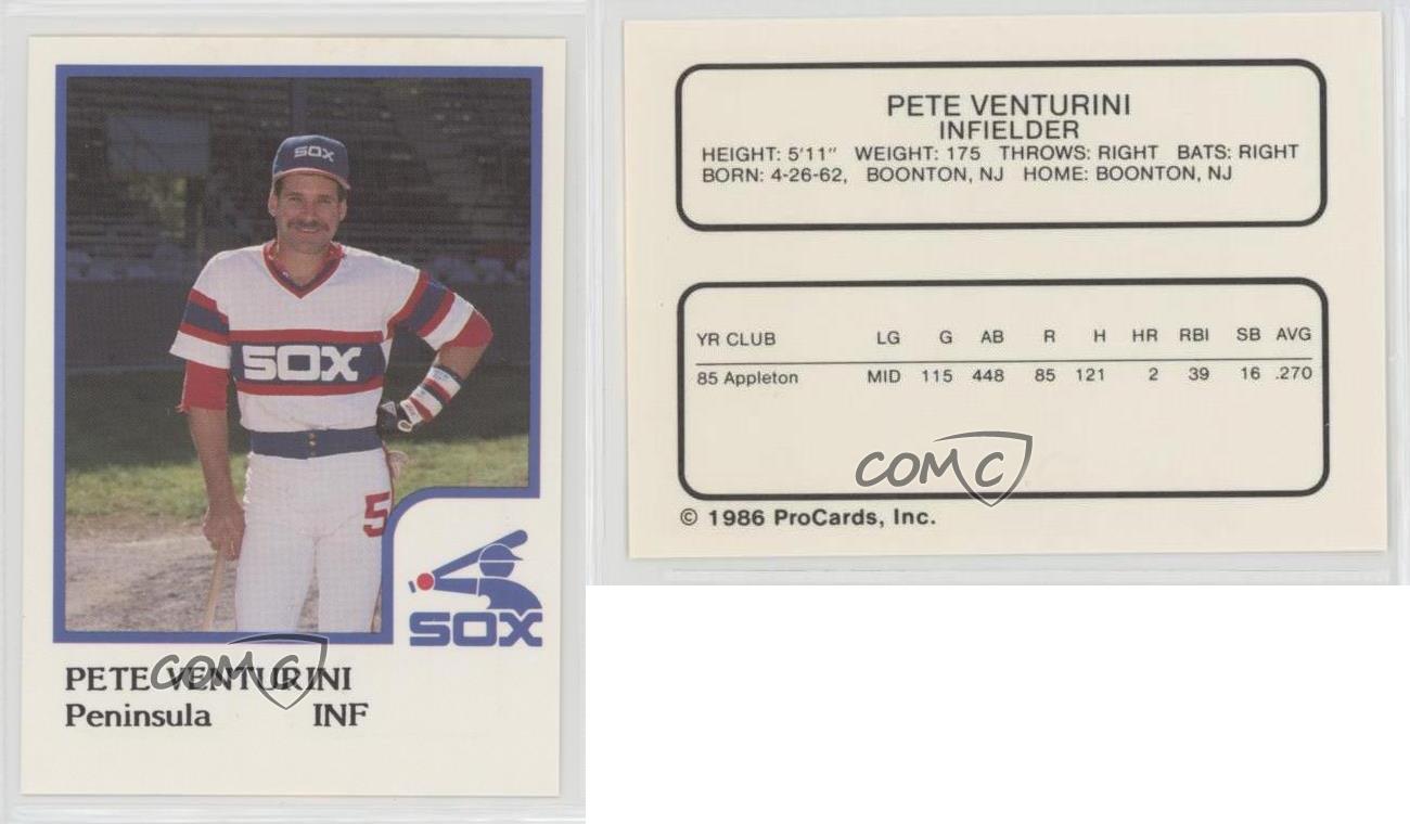 1986 ProCards Peninsula White Sox Peter Venturini | eBay