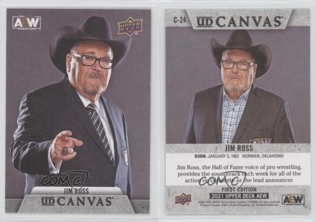 2021 Upper Deck AEW All Elite Wrestling Canvas Jim Ross #C-24 HOF