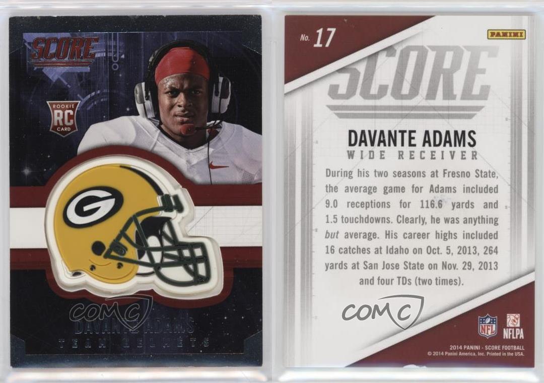 2014 Score Helmets Davante Adams #17 Rookie RC - Picture 3 of 4
