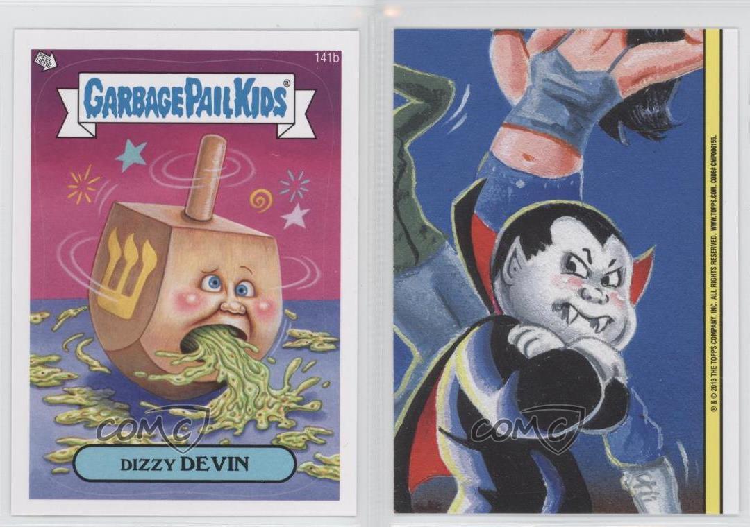 Garbage Pail Kids New Series 3 Topps Sticker 141b Dizzy Devin Garbage Pail Kids New Series 3 Topps Sticker 141b Dizzy Devin