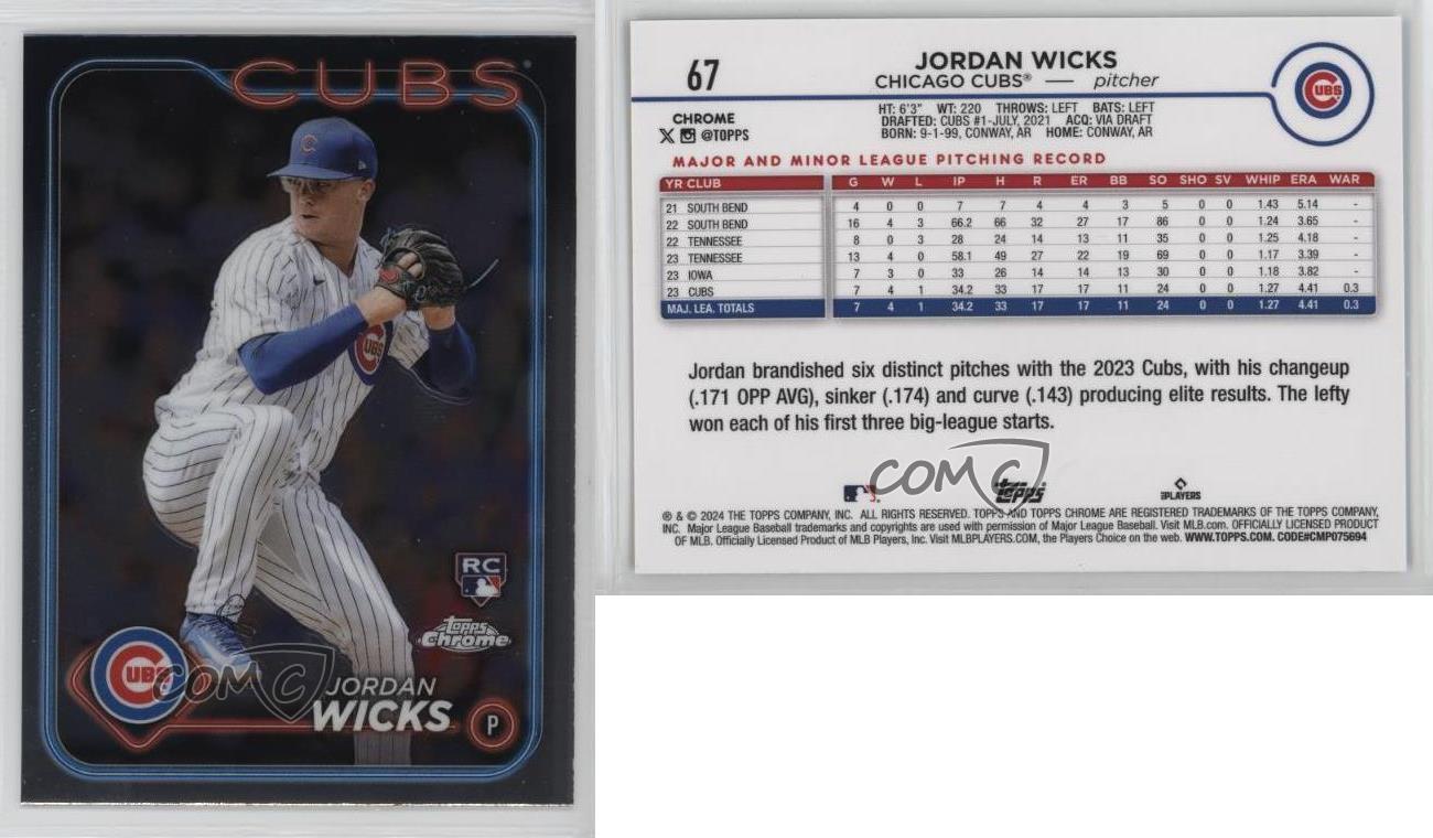 2024 Topps Chrome Jordan Wicks #67 Rookie RC