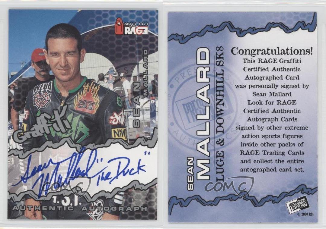 2000 Press Pass Rage Graffiti Auto Sean Mallard Auto