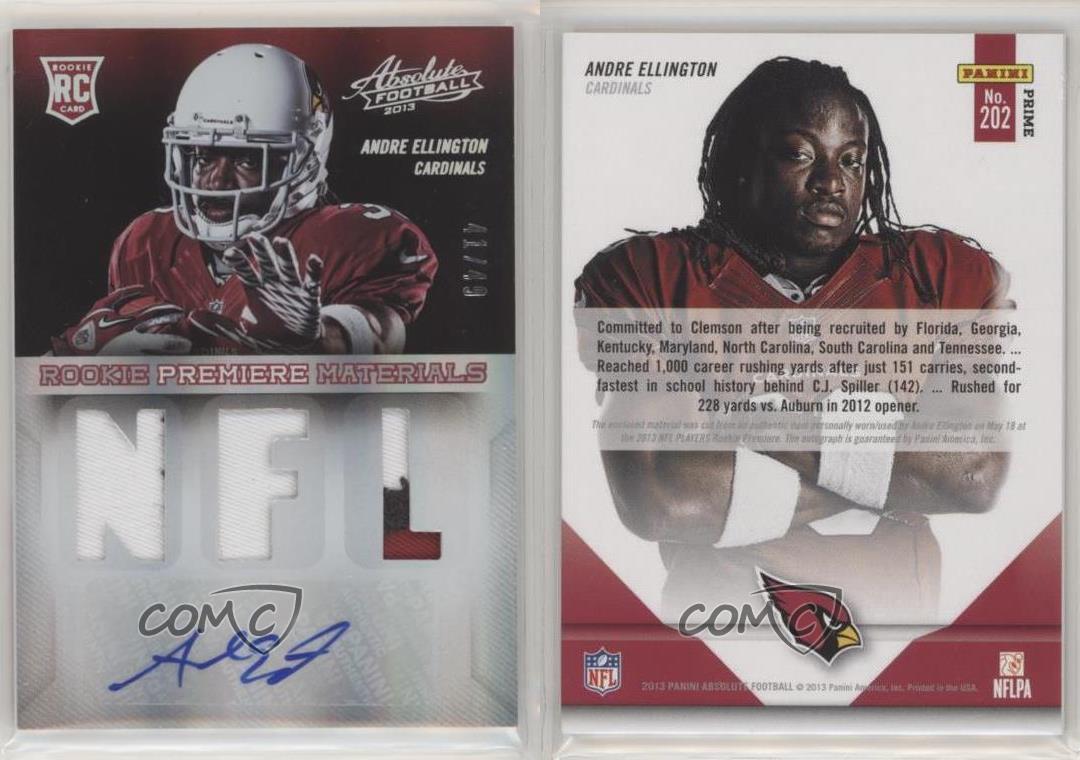 Andre Ellington Autographed 2013 Absolute Football Rookie Jersey