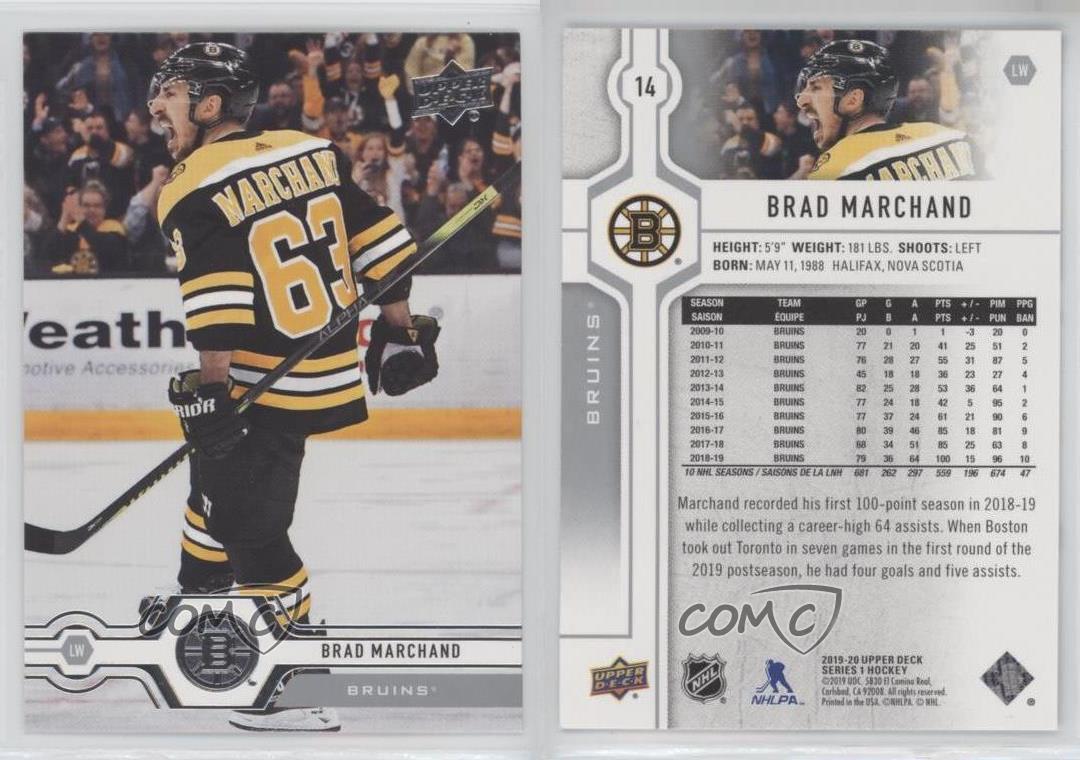 2019 Boston Bruins Brad Marchand Upper Deck Series I #14 