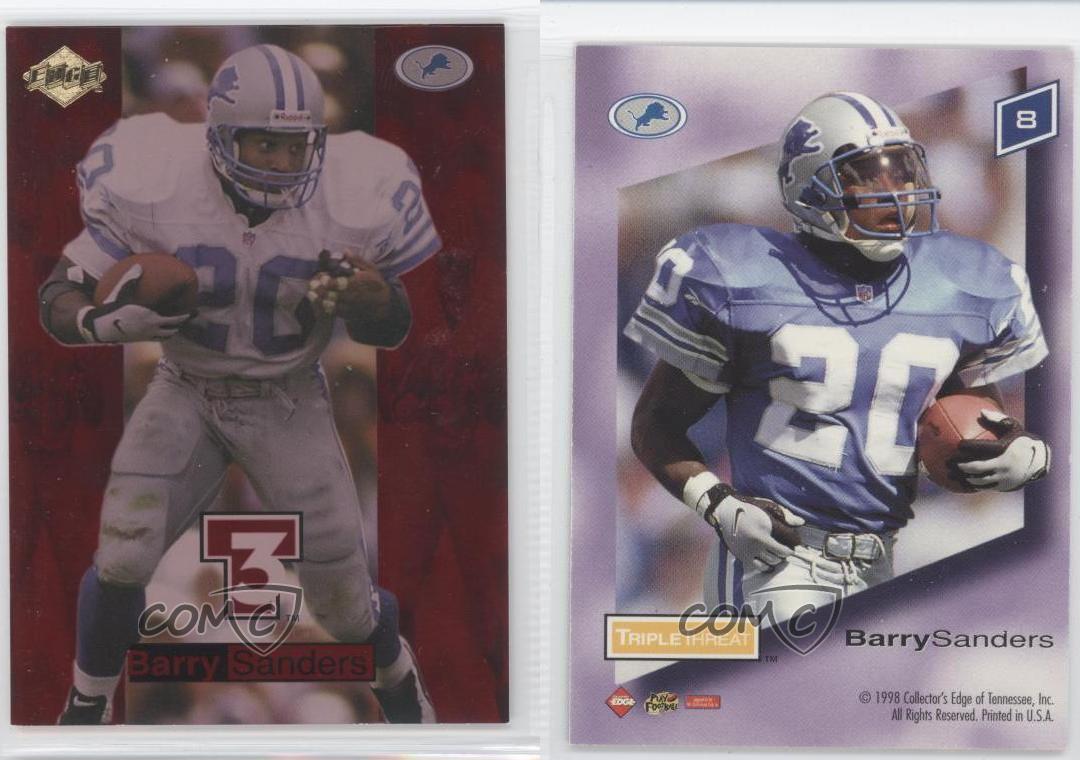 1998 Collector's Edge Supreme Season Review Triple Threat (T3) Barry Sanders HOF - Picture 6 of 7