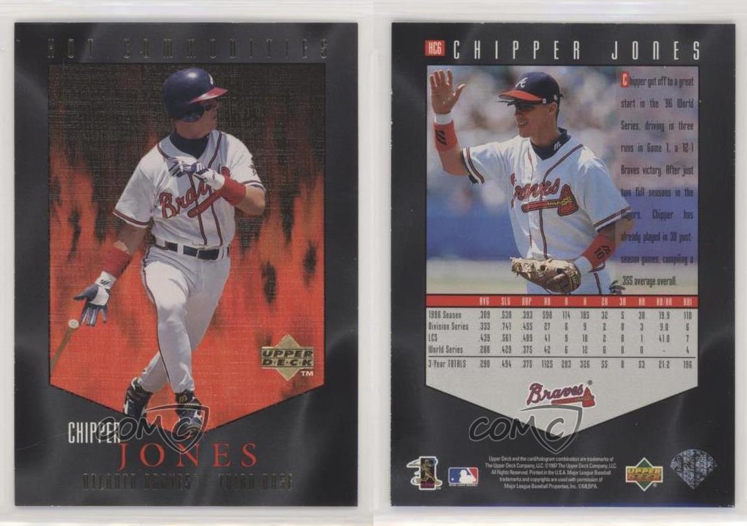 1997 Upper Deck Hot Commodities Baseball Card #HC6 Chipper Jones 