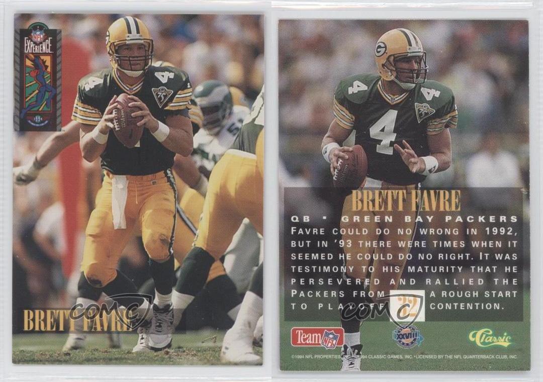 1994 Classic NFL Experience #32 Brett Favre Green Bay Packers Football ...