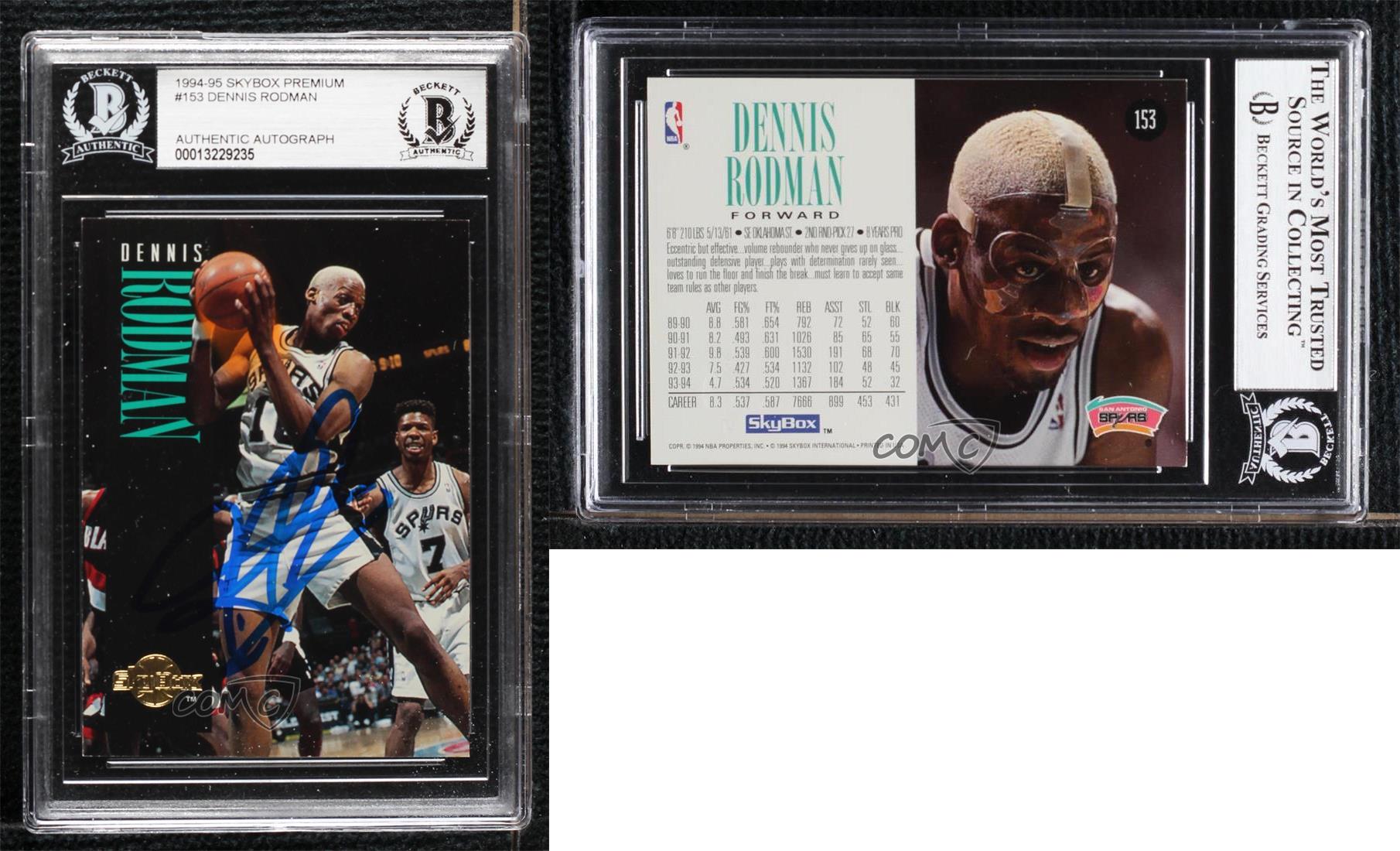 10.291-150▲ SKY AllmanRetrospectiveBOXCD MITCH RICHMOND Autograph 1990 Skybox #100 PSA/DNA Certified