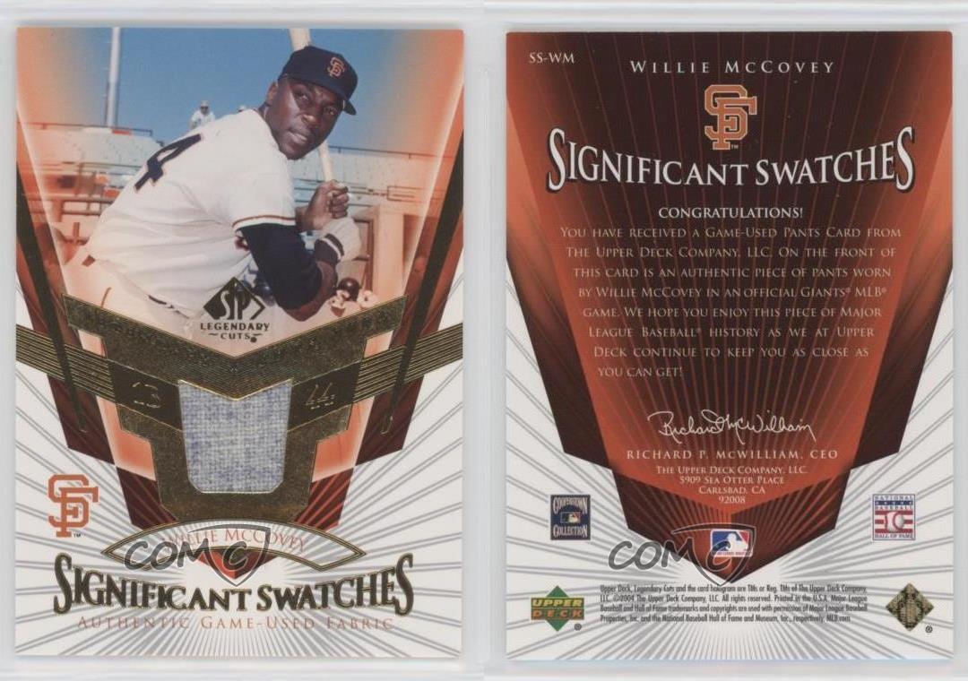  2004 SP Legendary Cuts - SAN FRANCISCO GIANTS Team Set