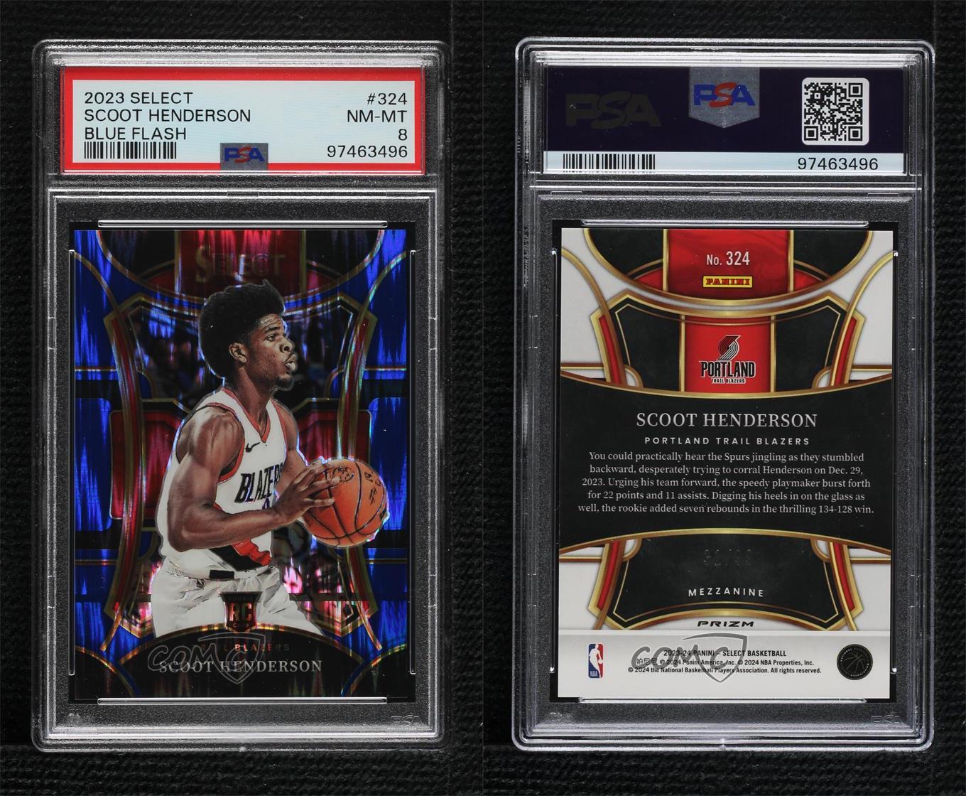 2023 Select Mezzanine Level Blue Flash Prizm /99 Scoot
