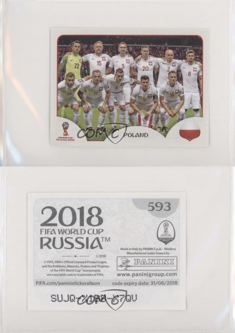 Panini WM 2018 Russia Sticker Mannschaftspaket Polen Sticker 593-611 