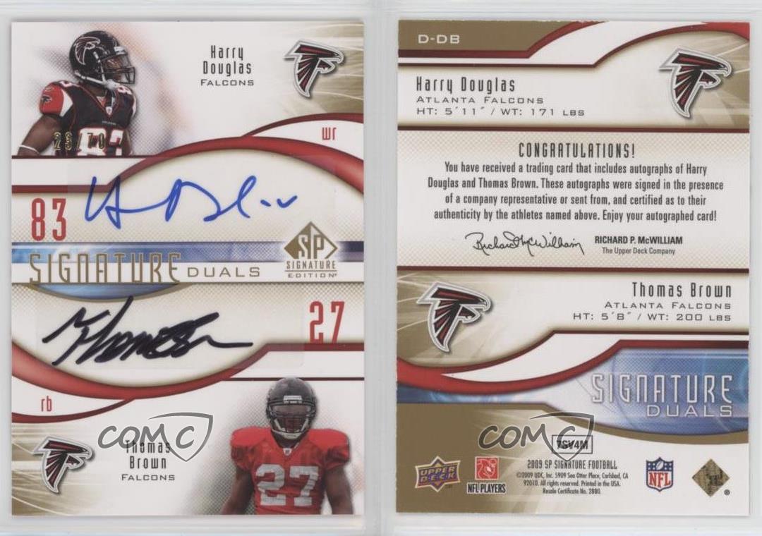 2009 SP Signature Edition Duals /70 Harry Douglas Thomas Brown #D-DB Auto - Foto 3 di 4
