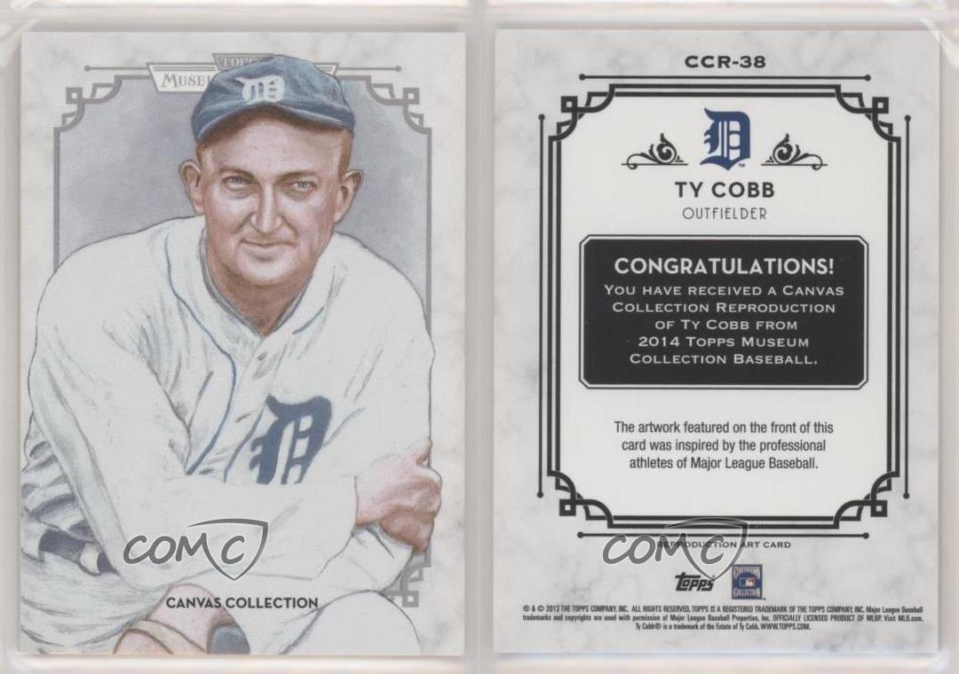 2014 Topps Museum Collection Canvas Collection Ty Cobb #CCR-38 HOF - Picture 4 of 4