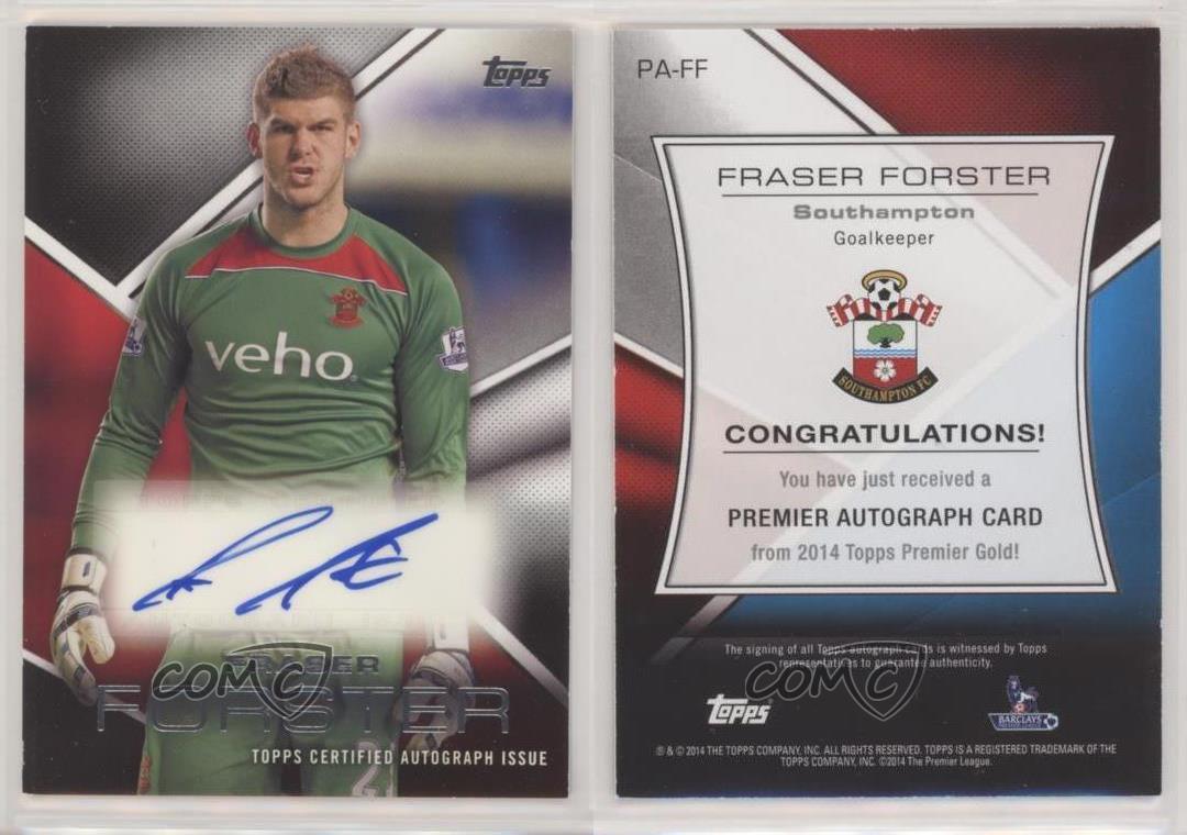 2014 Topps Premier Gold Premier Auto Fraser Forster #PA-FF Rookie Auto RC