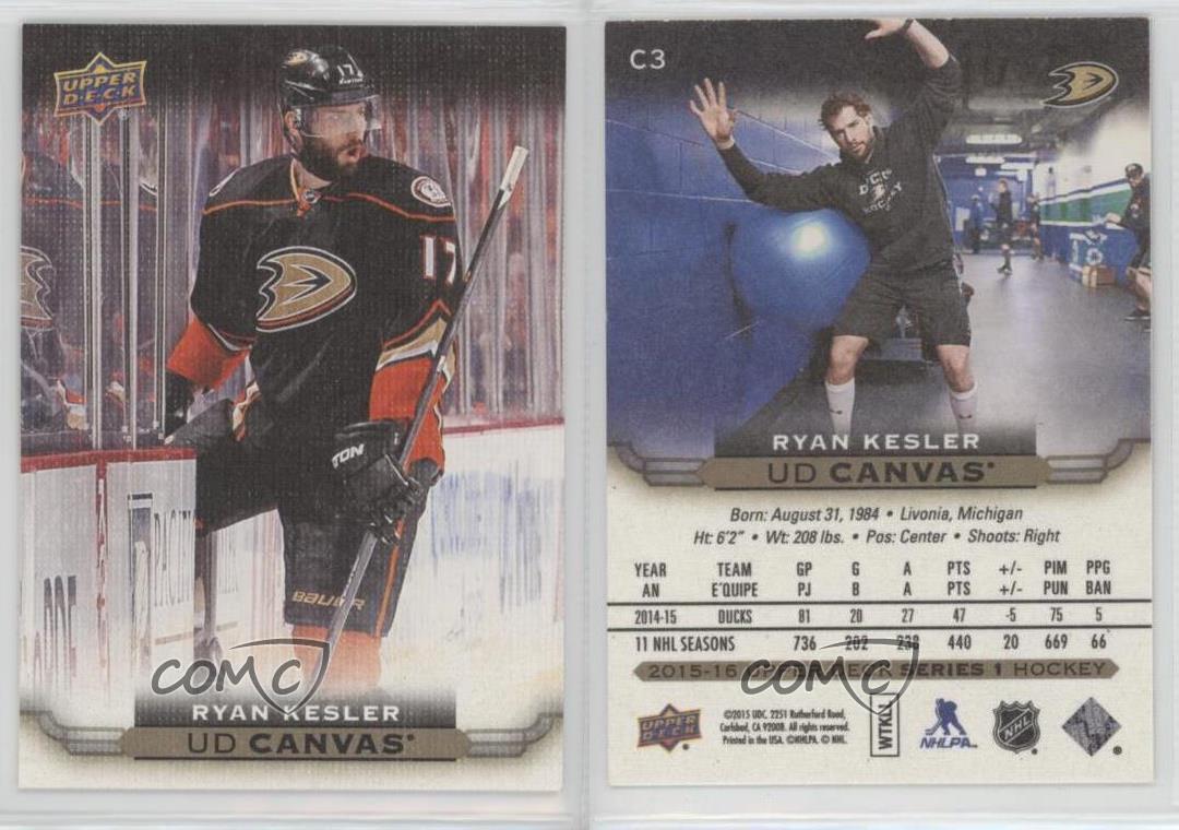 2015-16 Upper Deck UD Canvas Ryan Kesler #C3