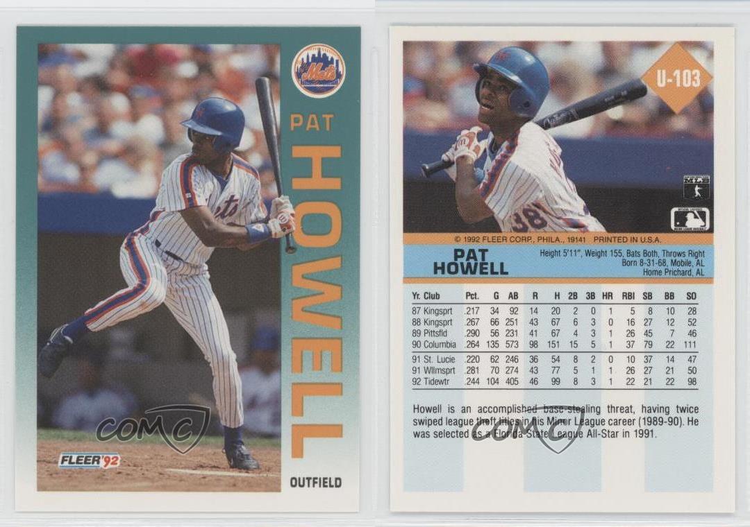 1992 Fleer Update Pat Howell #U-103 Rookie RC - Picture 4 of 4