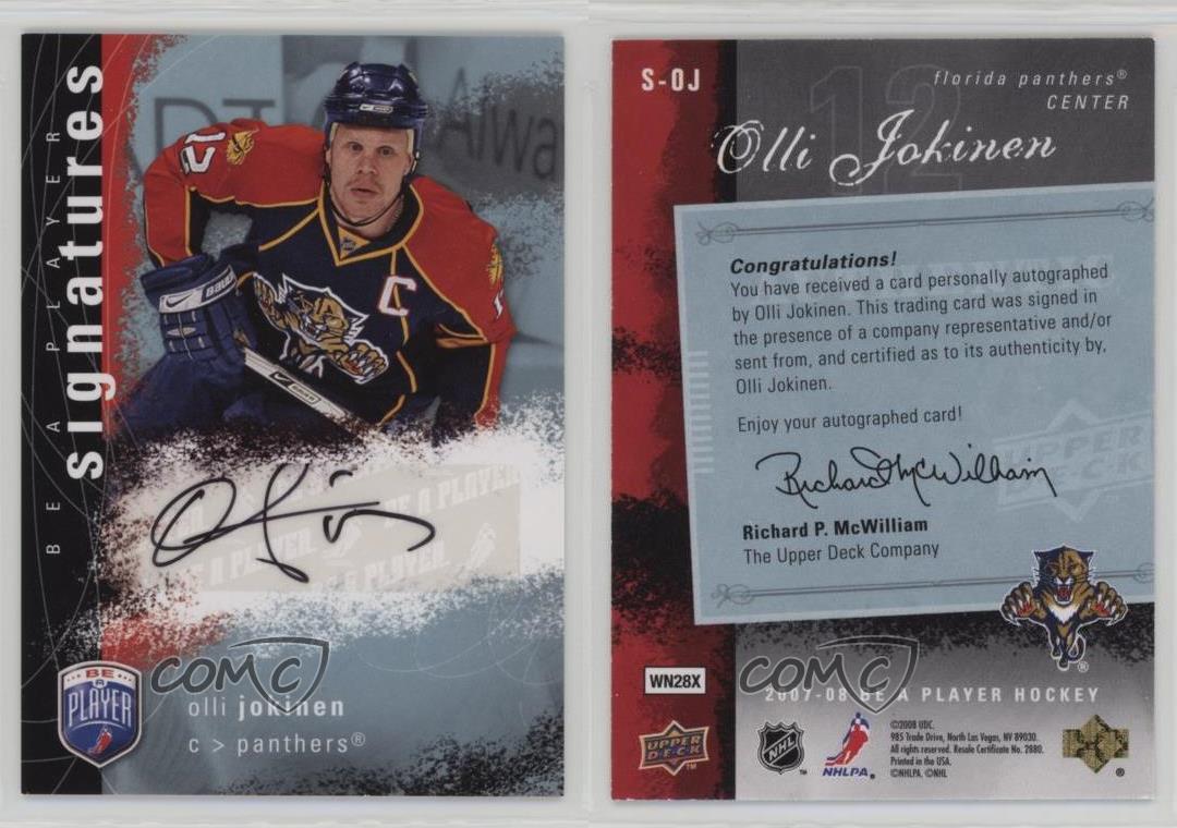 2007-08 Upper Deck Be a Player Signatures Olli Jokinen #S-OJ Auto - Picture 3 of 4