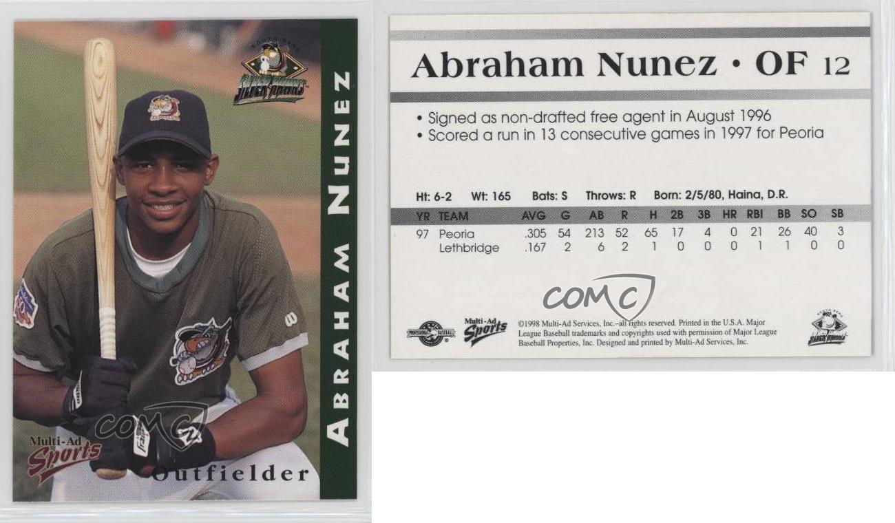 1998 Multi-annonces Sports South Bend Silver Hawks Abraham Nunez #12 vendu