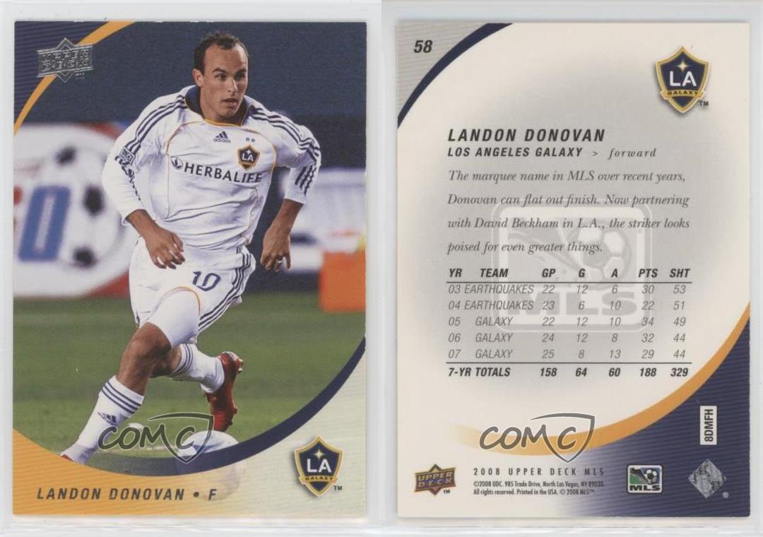2008 Upper Deck MLS Materials #MM18 Landon Donovan WHITE Jersey Flat S/H 