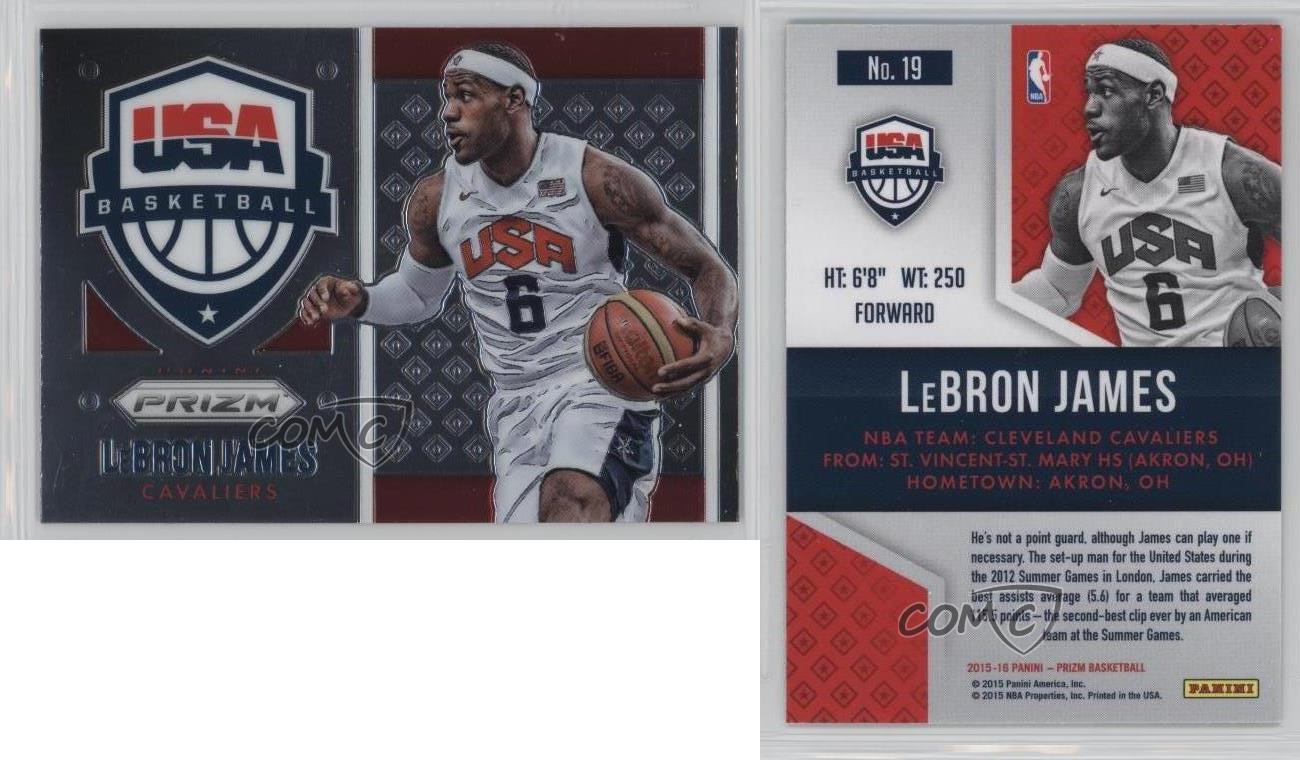 2015 16 panini prizm usa basketball 19 lebron team 2015 16 panini prizm usa basketball 19 lebron team