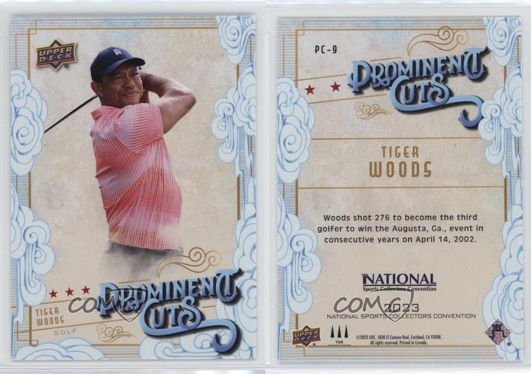 2023 Upper Deck National Convention Prominent Cuts Tiger Woods #PC-9