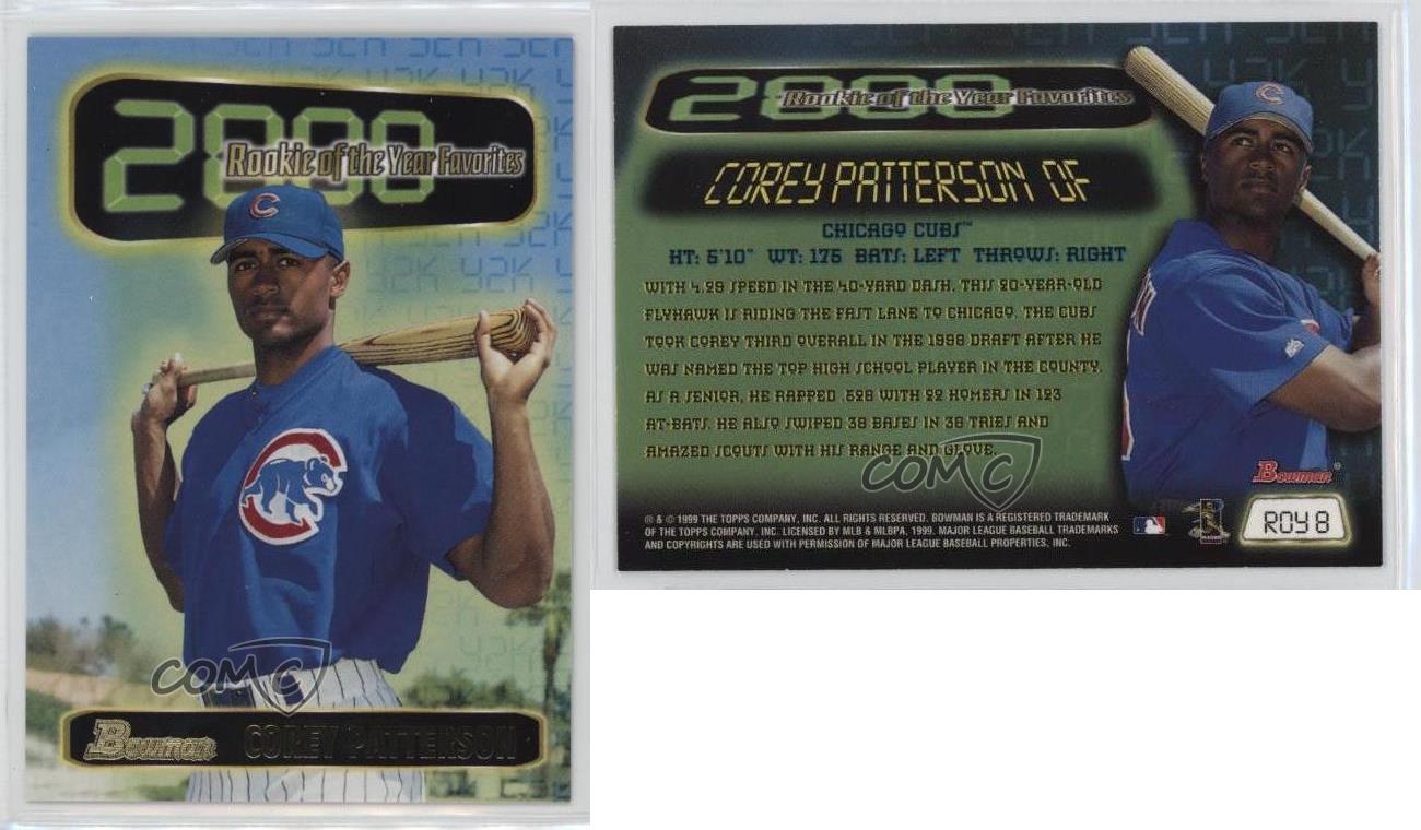 1999 Bowman 2000 Rookie of the Year Favorites Corey Patterson #ROY8 RC - Picture 3 of 4