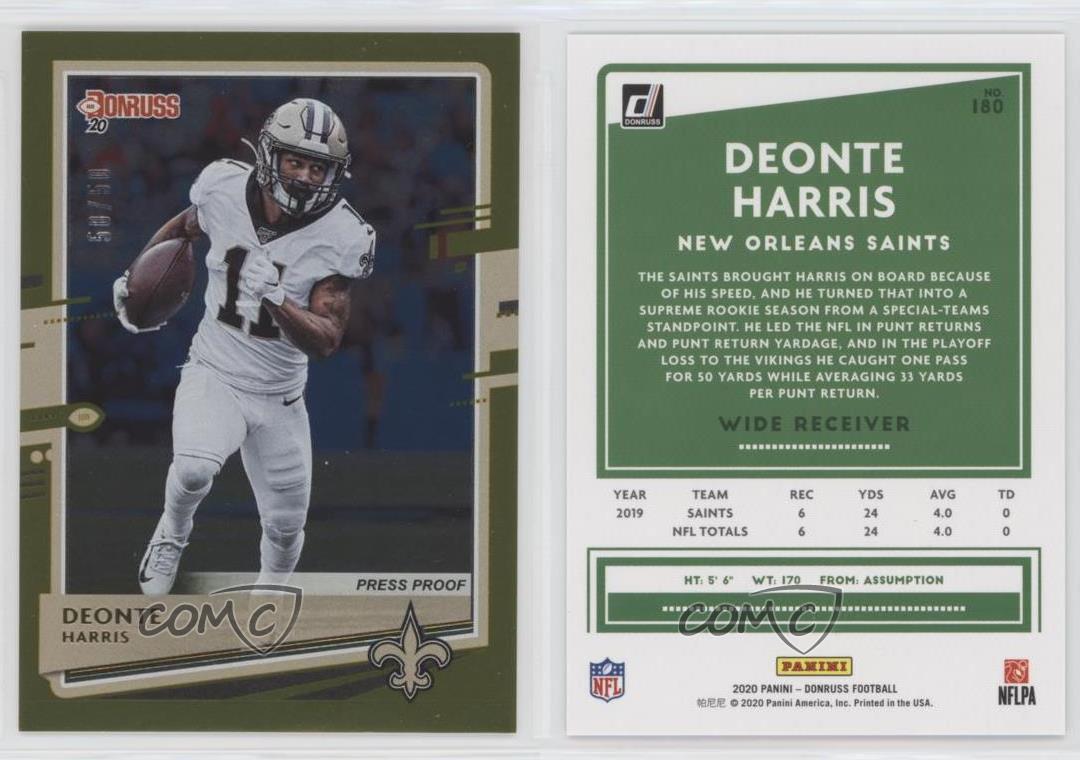 2020 Panini Donruss Jersey Number /11 Deonte Harty Deonte Harris