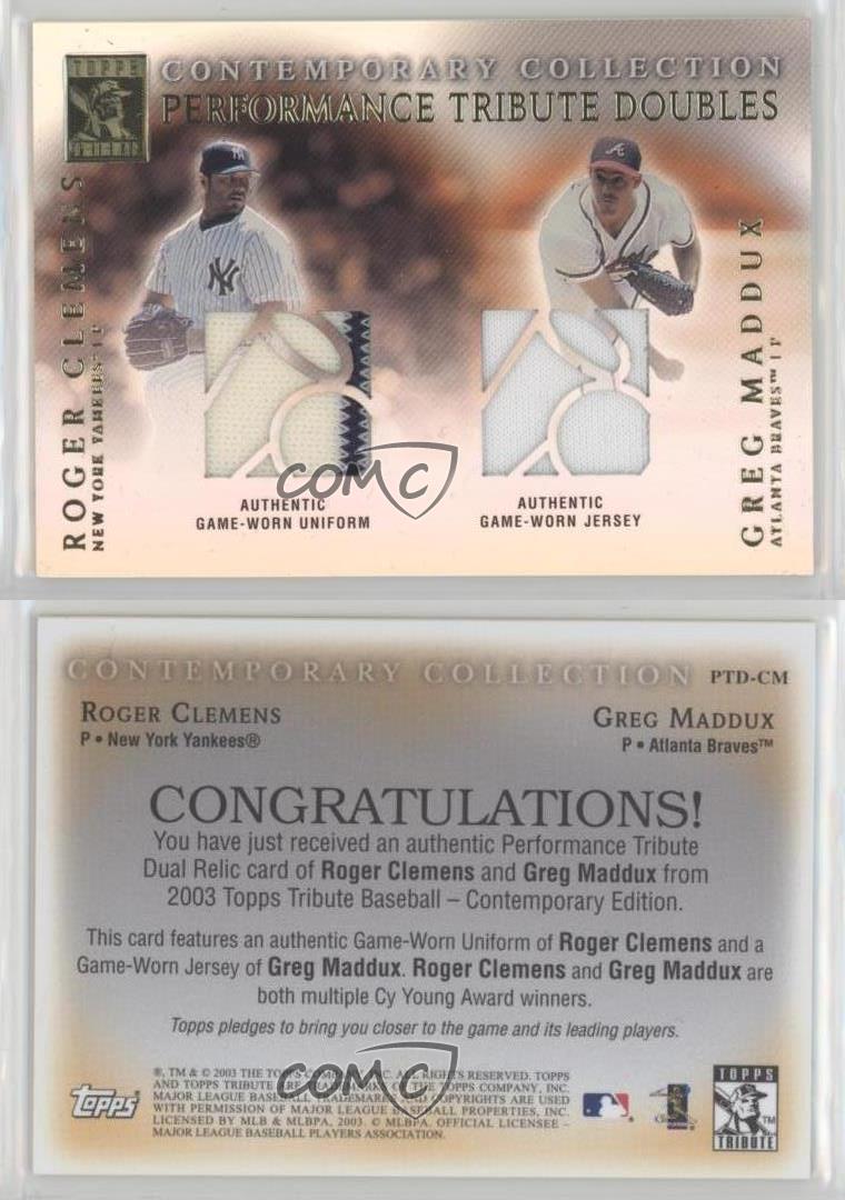 2003 Topps Tribute Contemporary Ed. Roger Clemens Game Worn