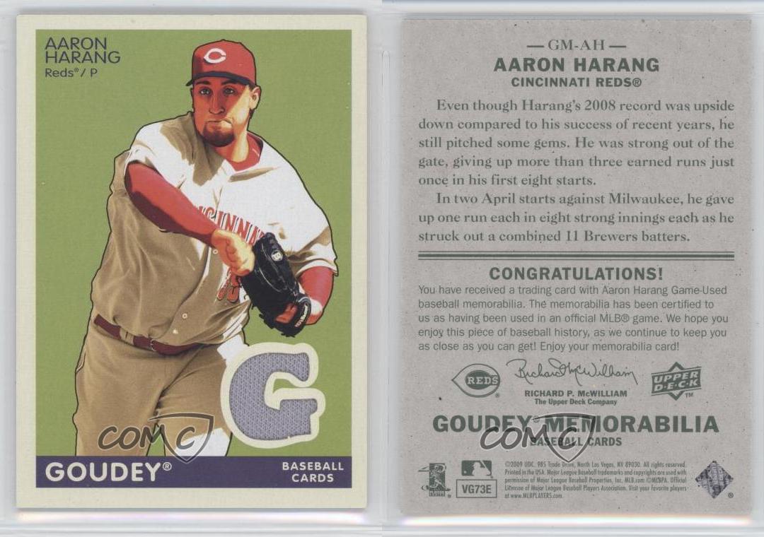 2009 Upper Deck Goudey Memorabilia Aaron Harang #GM-AH