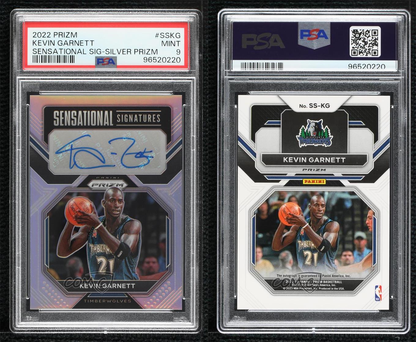 その他 KEVIN GARNETT auto psa9 2022-23 Prizm Sensational Signatures Silver Kevin Garnett