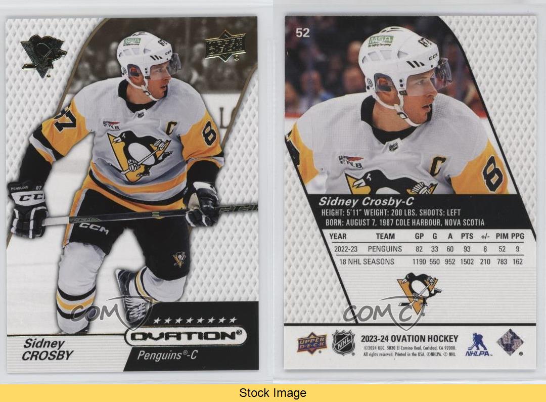 2023-24 Upper Deck Ovation Gold Foil Sidney Crosby #52