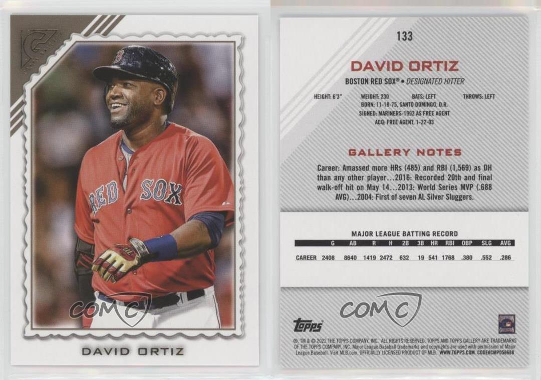 David Ortiz Hall of Fame Exclusive 3 Piece Pin Set with Plaque Bust Ltd Ed  of 2,022