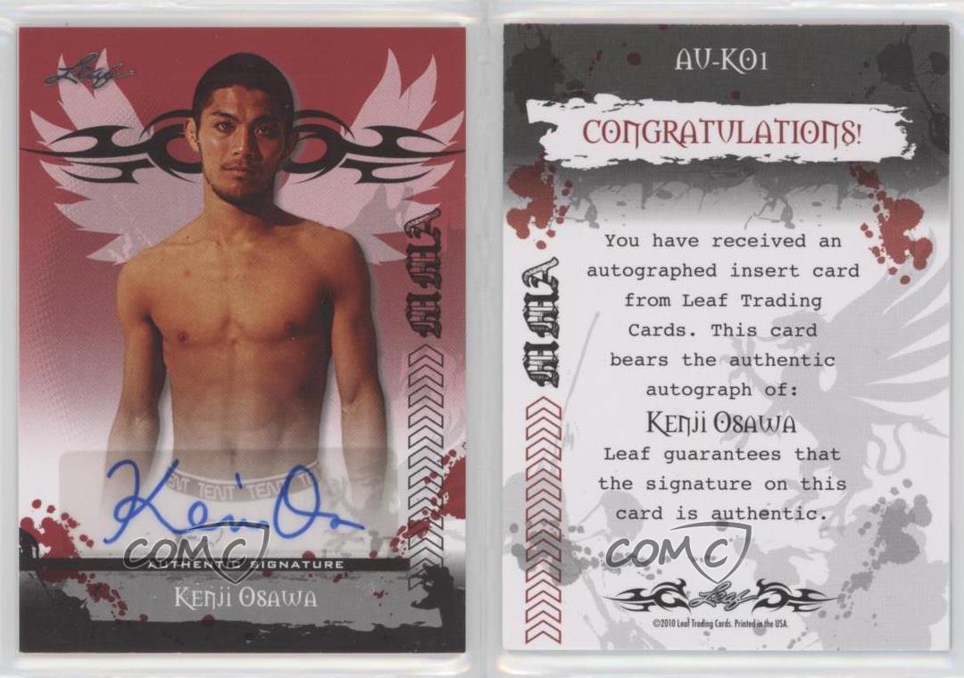 Kenji Osawa 2010 Leaf MMA Red Autographs Card # AUKO1 UFC