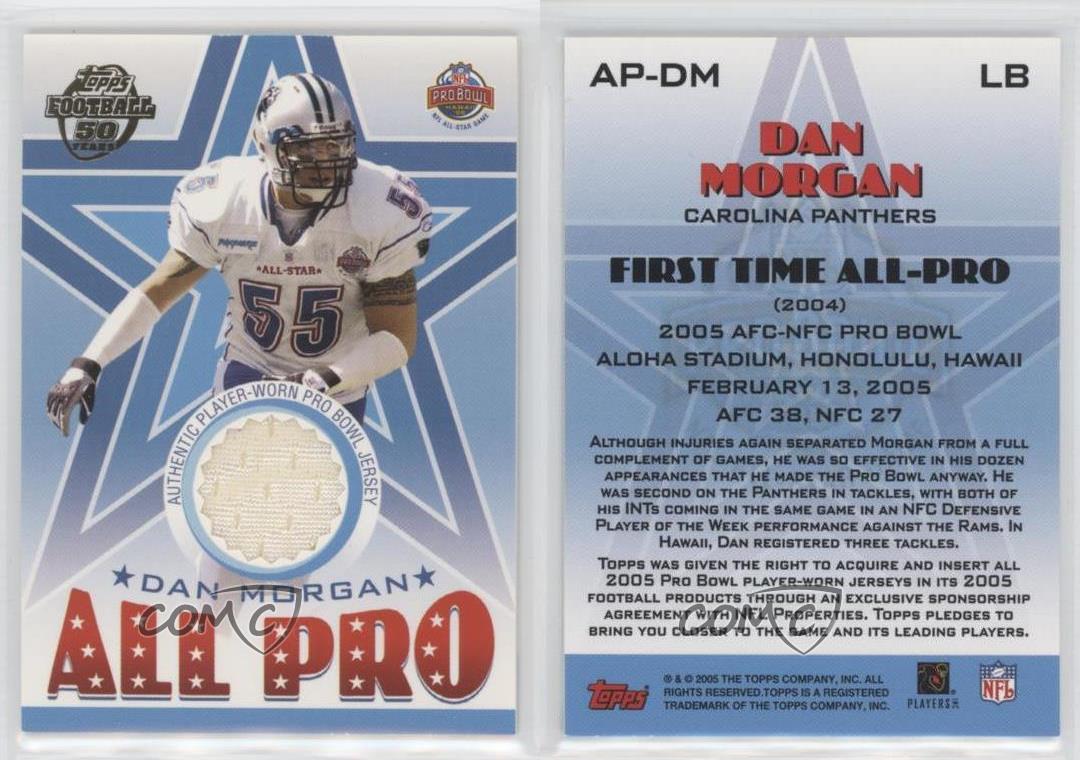 Dan Morgan 2005 Topps Player-Worn Pro Bowl Jersey Card