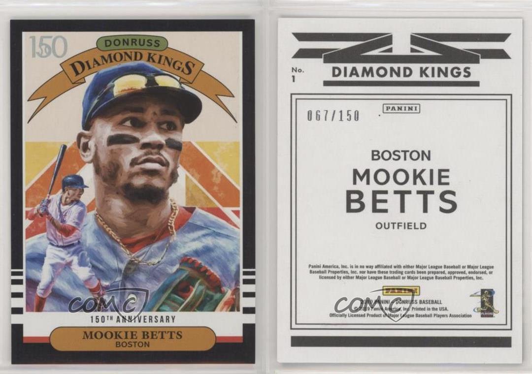 福袋安いいね半額ストア 2019 Panini Donruss - Diamond Kings Mookie Betts #1 150th スポーツ