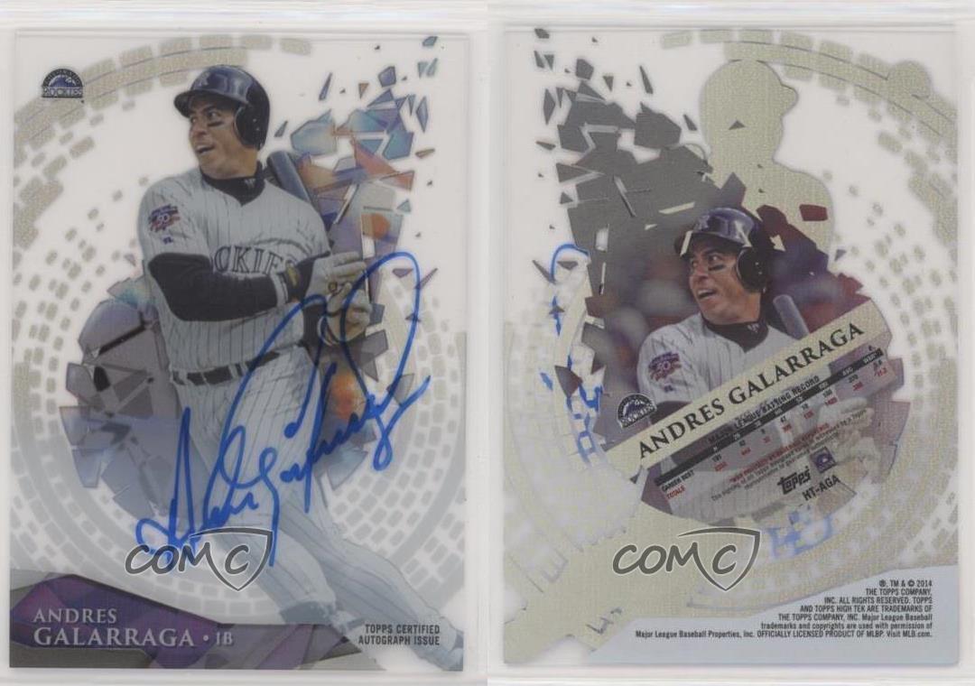 Topps High Tek Auto Andres Galarraga 2014 #HT-AGA automático - Imagen 3 de 3
