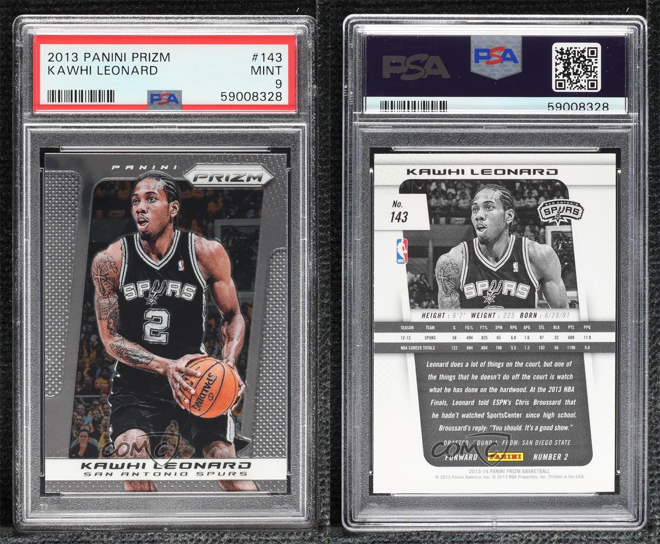 2013-14 Panini Prizm #143 Kawhi Leonard /199 (Light Blue Die