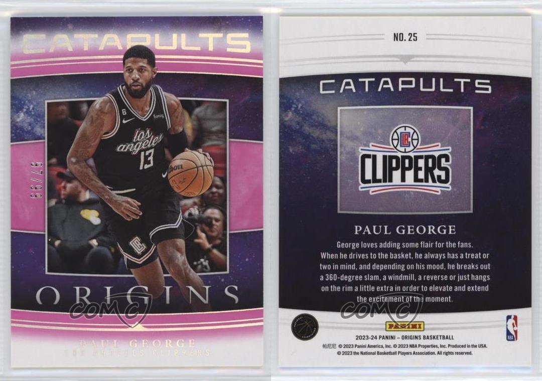 2023-24 Panini Origins Catapults Pink /99 Paul George #25