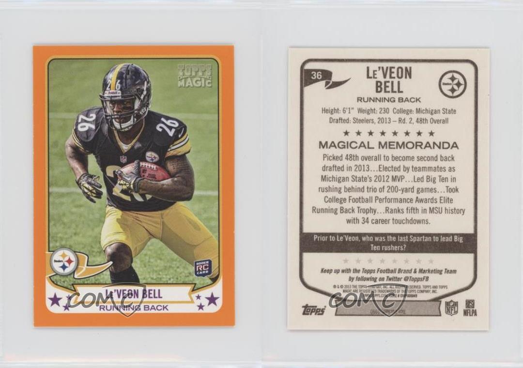 2013 Topps Magic Mini Orange Le'Veon Bell #36 Rookie RC - Picture 3 of 3