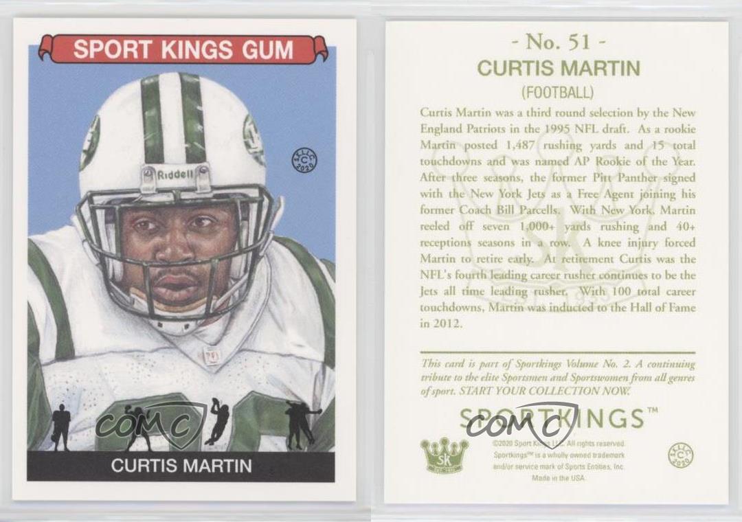 2021 Sportkings Volume 2 Curtis Martin #51 HOF - Picture 4 of 4